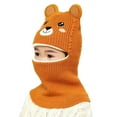 thumbnail image 2 of Kids Winter Hat, Cute Bear Ears One-piece No Brim Bonnet, Knitted Windproof Headwear Neck Warmer - Beanie Hat for Baby Boys Girls, 2 of 8