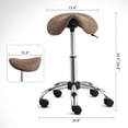 thumbnail image 2 of Ktaxon Swivel Salon Stool Chair, 400LBS Adjustable Hydraulic Rolling Stool, Ergonomic Bar Stool, Walnut, 2 of 9