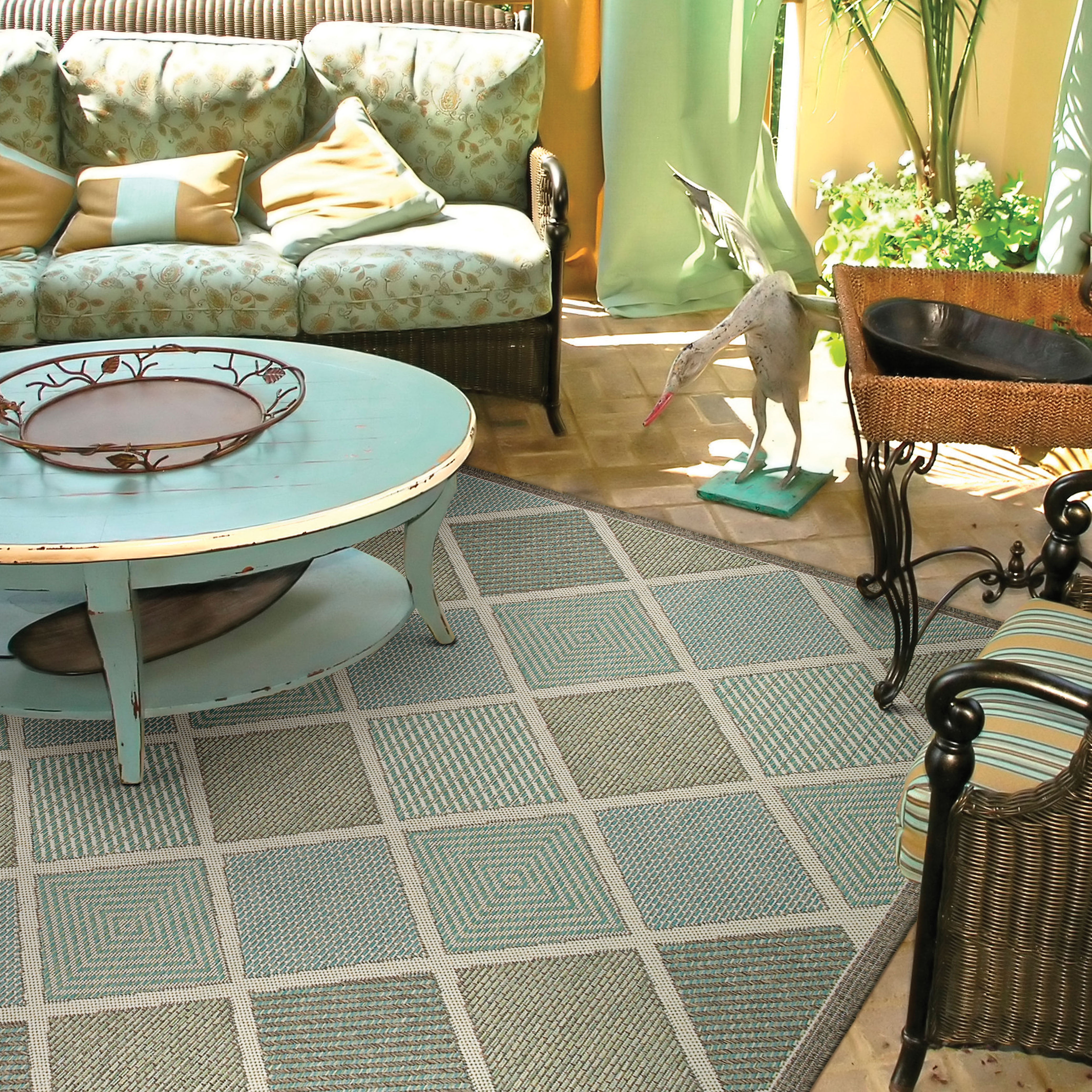 Couristan Monaco Meridian Indoor / Outdoor Area Rug, Multicolor, 2'3" x 11'9" Runner