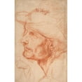 thumbnail image 2 of Tanzio da Varallo 11x14 Black Ornate Wood Framed Double Matted Museum Art Print Titled: Head of a Man (1575-1633), 2 of 5