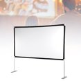 thumbnail image 3 of Projector Screen, 16:9 Portable Projection Screen With Stand 4K HD Foldable Rear Front Projection Curtain Wrinkle Free For Indoor Outdoor Garden School Office, 3 of 8