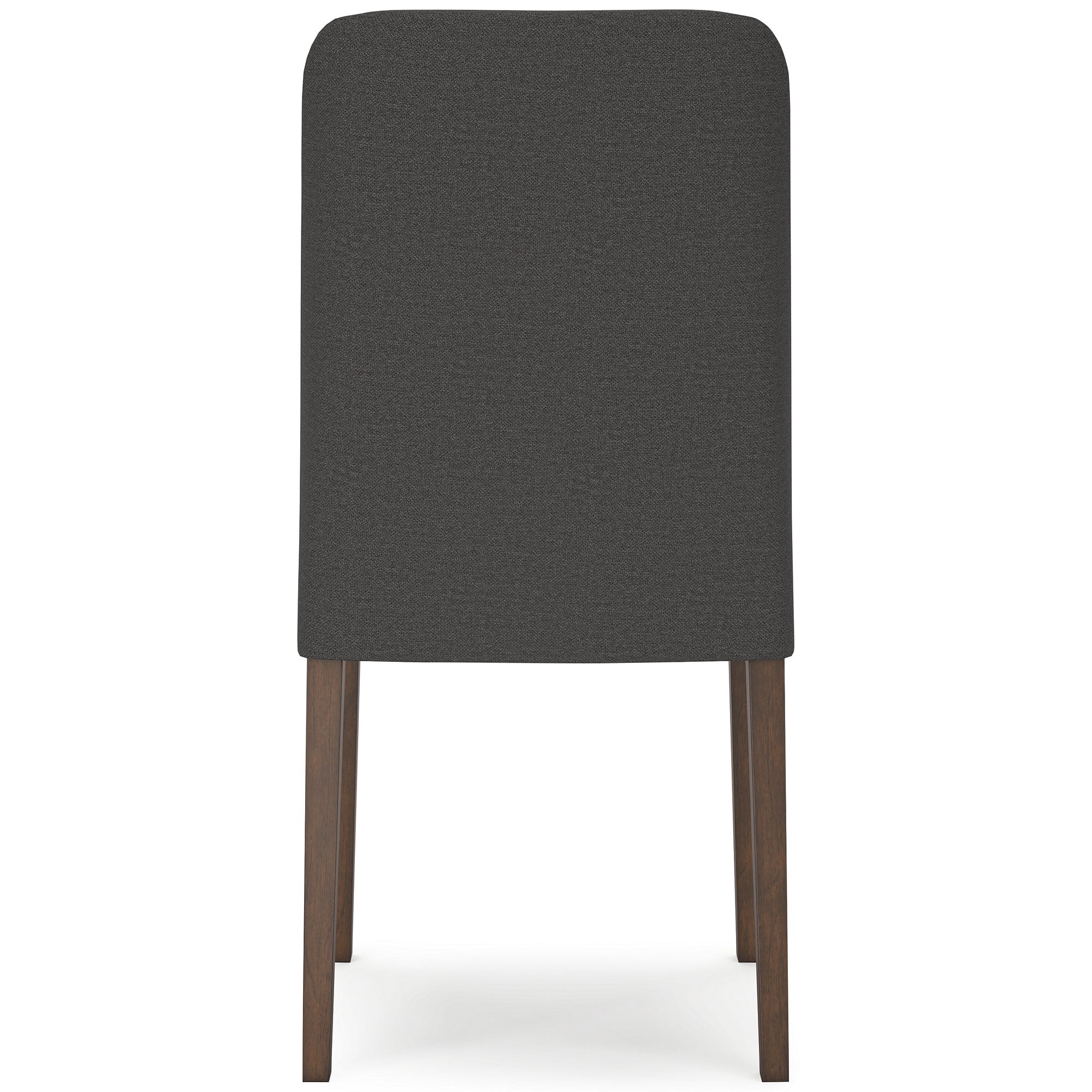 Signature Design by Ashley Lyncott Contemporary Dining Room Upholstered Side Chair with Foam Cushion, Set of 2, Dark Gray & Brown