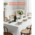 thumbnail image 2 of KFFKFF White Tablecloths for Rectangle Tables, 6 Pack, 70 x 120 Inches, Reusable and Machine Washable Table Clothes, Wrinkle-Resistant Polyester Fabric Table Covers, 2 of 9