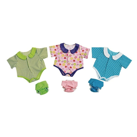 Excellerations Onesies and Diapers for 14" - 16" Dolls