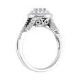 thumbnail image 2 of 1/2 Carat Round Diamond Double Halo Ring in 14K White Gold (Ring Size 8) (I1-I2 Clarity), 2 of 4