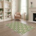 thumbnail image 2 of ODIKA 4'x6' Green Sage Cottage Botanical Wildflower Washable Area Rug Delicate Scattered Floral Branch Pattern Pet Friendly, Non-Shedding for Bedroom, Reading Nook, 2 of 7