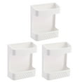 thumbnail image 4 of LEORX Storage Shelf Wall Hung Storage Rack White ABS 3pcs, 4 of 8