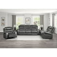 thumbnail image 5 of Lexicon Putnam Traditional Faux Leather Swivel Glider Reclining Chair in Gray, 5 of 10
