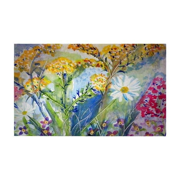 Betsy Drake DM166G Wild Flower Door Mat - 30 x 50 in.