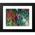 thumbnail image 2 of Franz Marc 14x12 Black Modern Framed Museum Art Print Titled - In the Rain (1912), 2 of 5