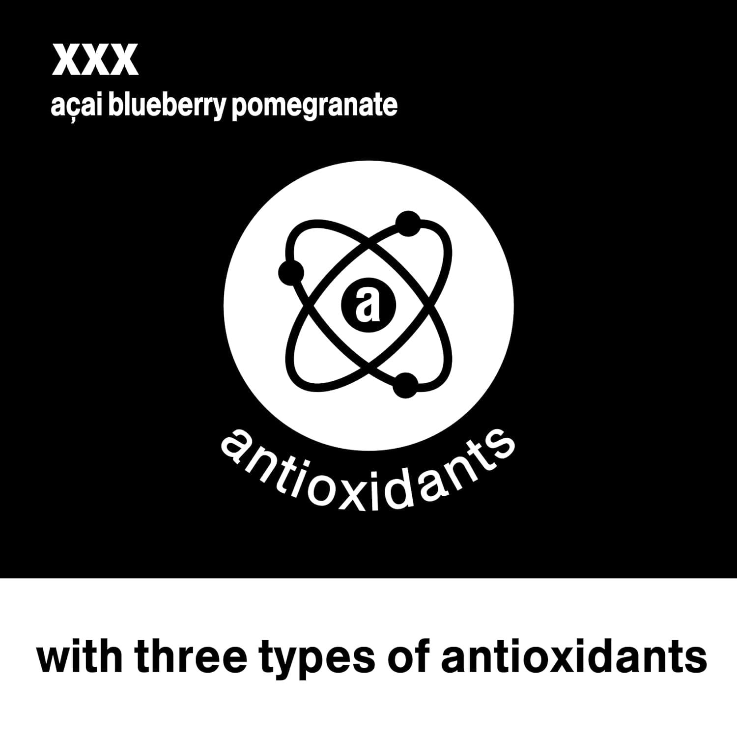 Vitamin Water Zero, Acai-Blueberry-Pomegranate - XXX, 20oz Bottle Pack of 6, Total of 120 Oz