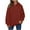 Brown, variant on Womens Baggy Hoodies Plain Pullover Textured Casual Long Sleeve Hooded Sweatshirt Fall Winter Tops with Pocket (XL, White)