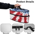 thumbnail image 5 of HELLHERO Dustproof Travel Iron Storage Case Tie-Dye US Flag Protective Easy Storage Cleaning Lightweight Steamer Organizer, Case Only, 5 of 6