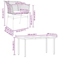 thumbnail image 2 of vidaXL 7 Piece Patio Dining Set with Cushions Black Poly Rattan Glass, 2 of 10