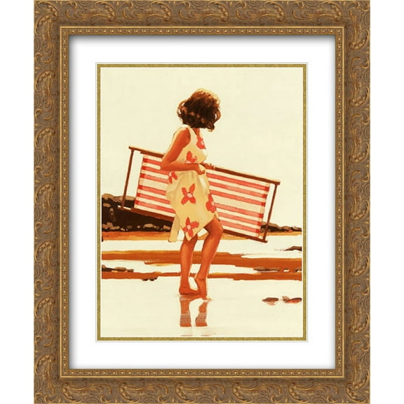 Sweet Bird of Youth (Study) 2x Matted 16x20 Gold Ornate Framed Art Print by Jack Vettriano