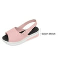 thumbnail image 3 of DPTALR Women's Shoes Solid Color Minimalistic Fish Mouth Thick Bottom Wedge Sandals Slippers Flip Flop, 3 of 4