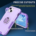 thumbnail image 5 of Funda con soporte de anillo para iPhone 14, protección total, compatible con soporte magnético para coche, resistente a arañazos, 5 of 5