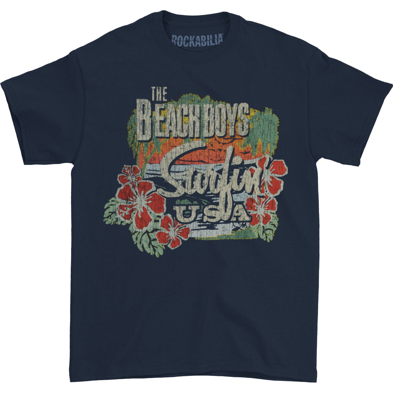 Beach Boys - Beach Boys Men's Surfin USA Tropical T-shirt Blue ...