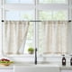 thumbnail image 1 of Cortinas de cocina Jinchan Boho de lino gris, 60 cm, 2 paneles, 1 of 9