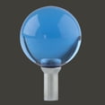 thumbnail image 2 of Renovators Supply Bathroom Faucet Ball Knob Blue Colour Lever 1 Handle, 2 of 2