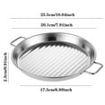 thumbnail image 3 of YaoZQ Small Stainless Steel Serving Tray Oval Baking Pan Roasting Dish for Breakfast Appetizers 10 x 6.9 in, 3 of 8