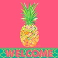 thumbnail image 2 of DeRice, Julie 15x15 White Modern Wood Framed Museum Art Print Titled - Punchy Pineapple Welcome, 2 of 4