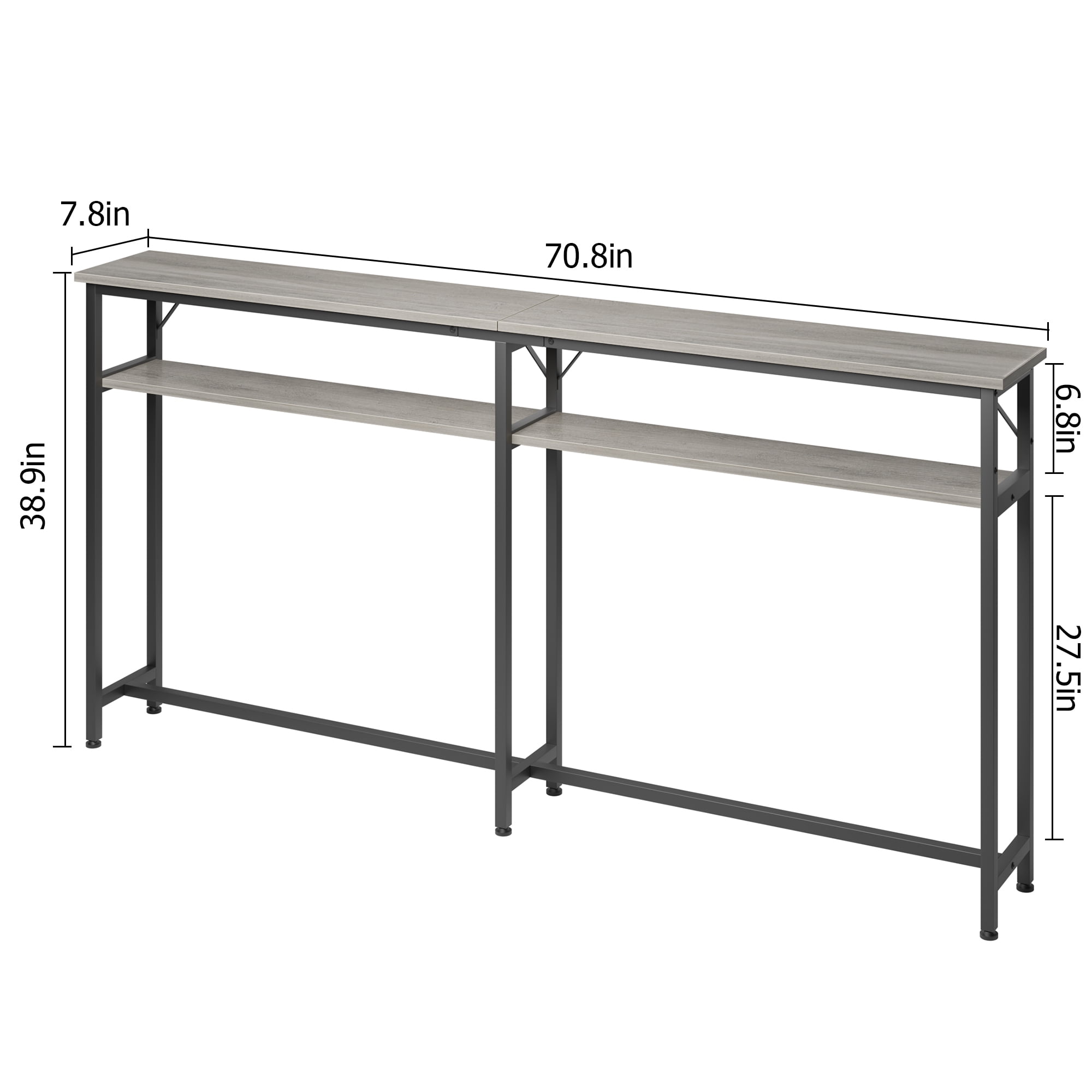 Thin Metal rectangular console table CS5120