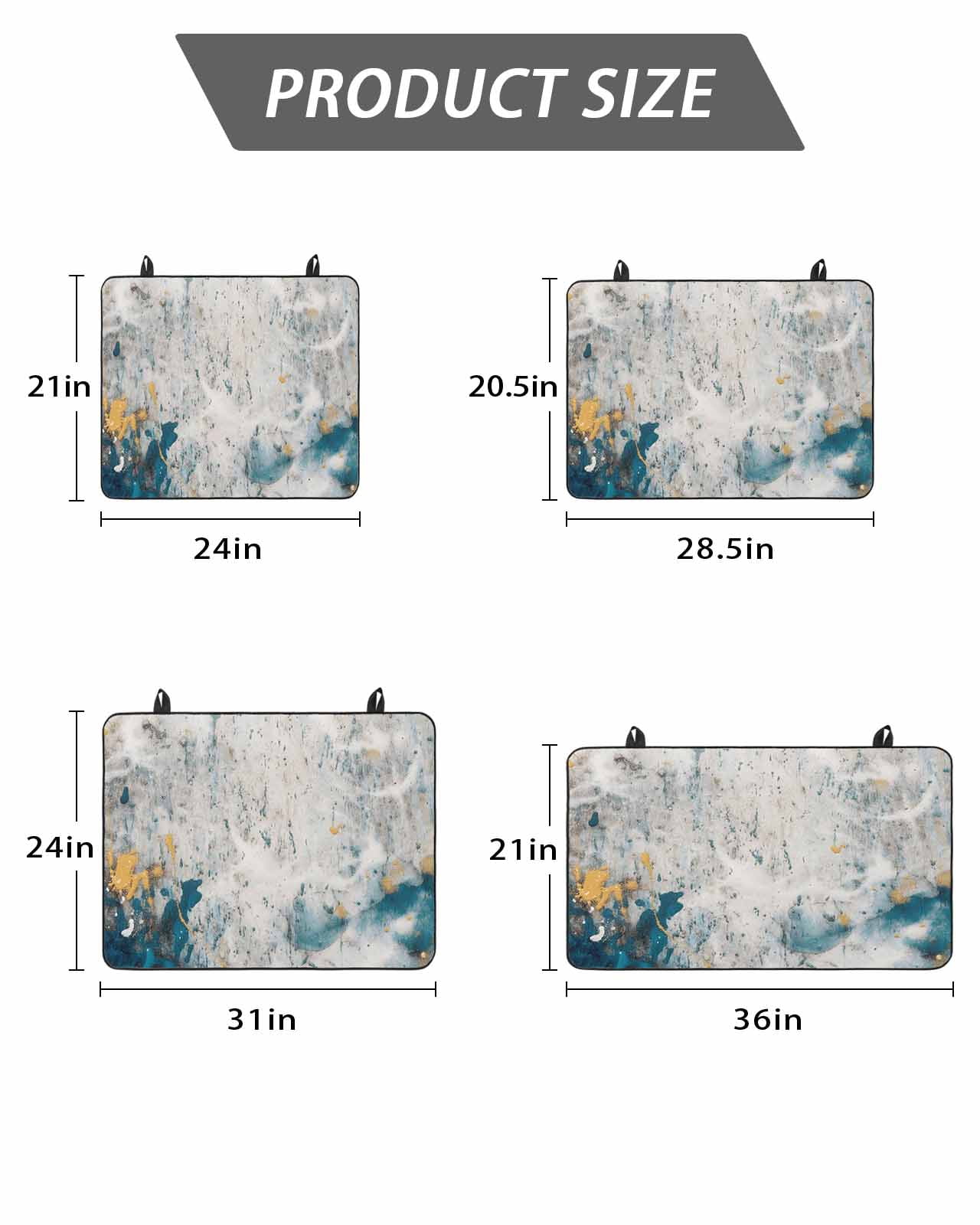 Stove Top Covers for Electric Stove, Teal Gray Gold Glass Stovetop Cover Protector, Modern Minimalist Abstract Gradient Art Induction Cooktop Protector Oven Mat for Kitchen Countertop 24"x21"