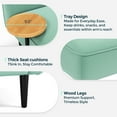 thumbnail image 5 of Linsy Home Loveseat Sofa Couch with Removable Side Table for Living Room, Bedroom, Apartment and Small Space, Easy Assembly, Teal, 5 of 10
