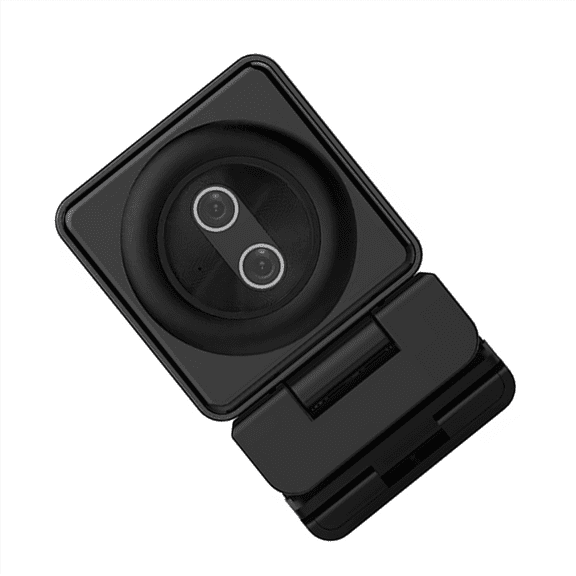 12MP 4K Webcam 30fps Dual Lens USB Web Cam with Microphone Auto Focus Living Stream Camera 20X Zoom for Live Broadcast,1 * Binocular Camera 1 * Remote Control,Black