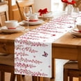 thumbnail image 5 of Butterfly Flower Table Runner - 120 Inch Long Watercolor Farmhouse Country Pink Floral Cotton and Linen Blended Dress Scarves Farmhouse Table Runner for Kitchen Dining, Coffee Table, 13" x 120", 5 of 8