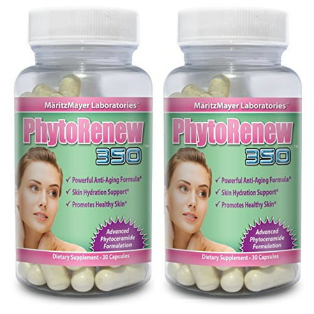 PhytoRenew 350 Peau phytocéramides Anti-âge Hydratation Soutien et renouvellement Comprend le visage vitamines A, C, D et E 30 capsules (2)