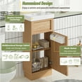 thumbnail image 4 of 15.75" Bathroom Vanity with Reversible Resin Sink, MDF Cabinet with Adjustable Shelf and Push-to-Open Door, Wood Grain Melamine Finish, Reversible Door, Rustic Style for Small Spaces, 4 of 21