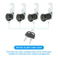 thumbnail image 6 of Uxcell Cabinet Drawer Lock, 5/8"(16mm) Security Lock Cylinder Cam with Keys Alike Black 2 Pcs, 6 of 8