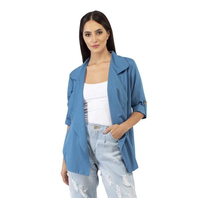 Blazer ligero de lino AMAD Casual para mujer Talla S