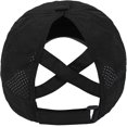 thumbnail image 4 of Womens Criss Cross Ponytail Baseball Cap Adjustable High Messy Bun, 4 of 5