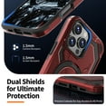 thumbnail image 2 of Allytechgroup Slim Case for iPhone 16 Pro with Stand, Compatible with Magsafe Built-in  Kickstand Rugged Heavy Duty Durable Cover Case Shockproof Magnetic Protective for Women Men, Red, 2 of 7