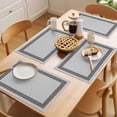 thumbnail image 5 of Grey Placemats Set of 8, Greek Chinese Style Non-Slip Place Mats Washable Table Mats for Kitchen Dining Table Decorations Indoor/Outdoor, 5 of 9