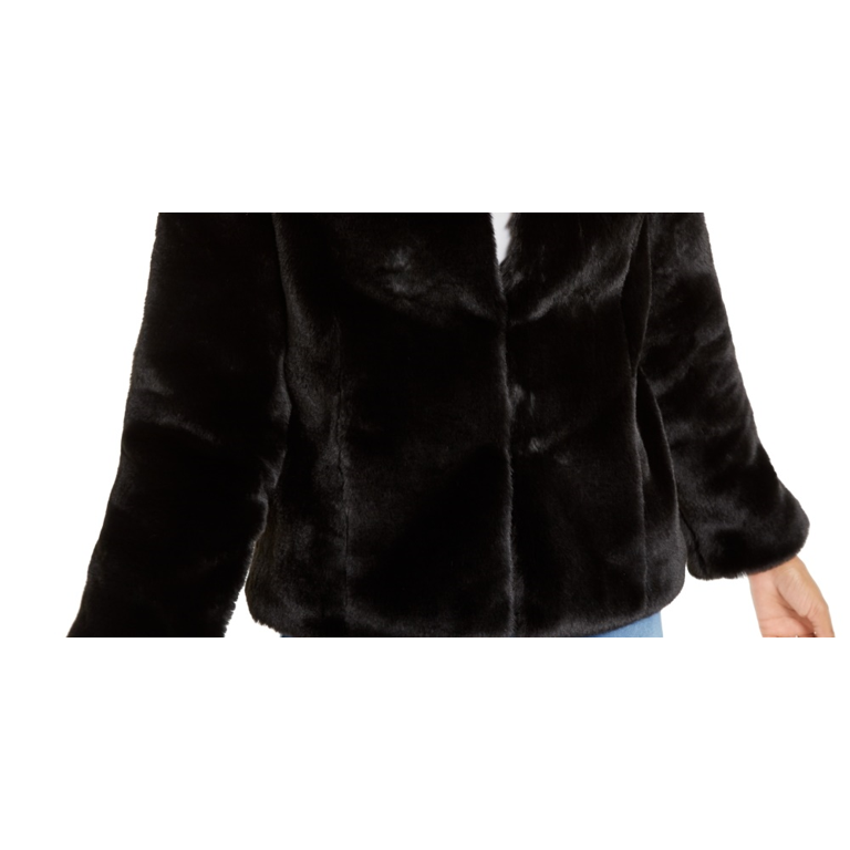 Thalia Sodi Faux Fur soft deep shops black jacket Like New fits small