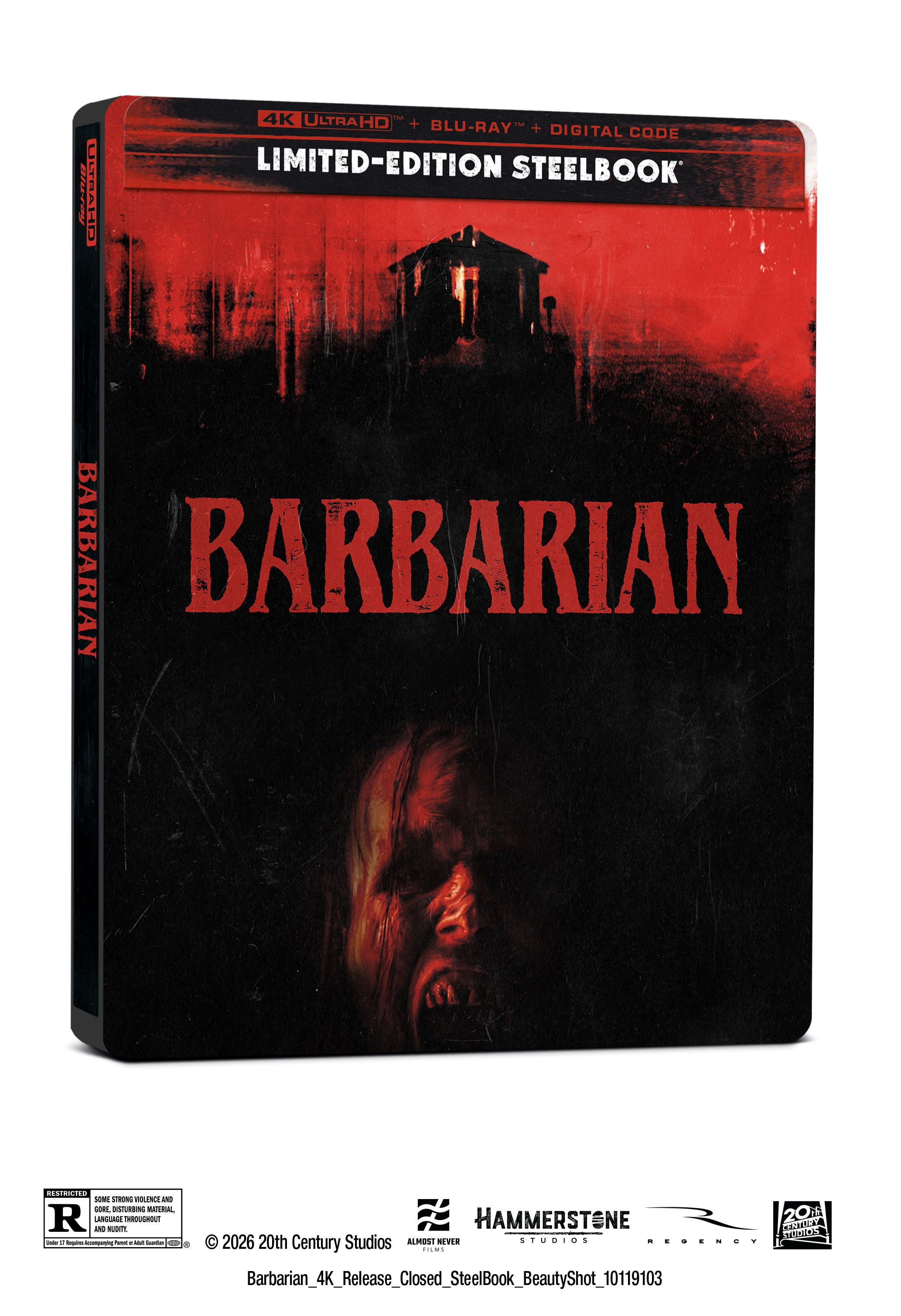 Barbarian Steelbook 4K Ultra HD + Blu-ray + Digital Copy 20th Century Studios Horror Thriller