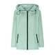 thumbnail image 4 of Chaquetas y abrigos casuales con capucha y manga larga, chaquetas impermeables para mujer, abrigos ligeros con cremallera, chaquetas de manga larga con capucha, impermeables plegables, abrigos con bol, 4 of 9