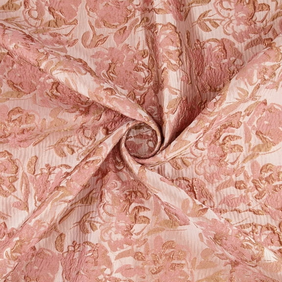 Zelouf Bailey Stylized Floral Metallic Jacquard  , Sewing, DIY, Crafts Fabric by the Yard, , 3 Yard