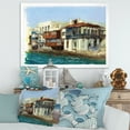 thumbnail image 3 of Designart 'Impression Old Houses On The Island of Mykonos Greece' Nautical & Coastal Framed Art Print, 3 of 4