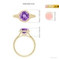 thumbnail image 5 of ANGARA Natural 1.7 Ct. Amethyst Solitaire Ring in 14K Yellow Gold for Women (Ring Size: 12), 5 of 10
