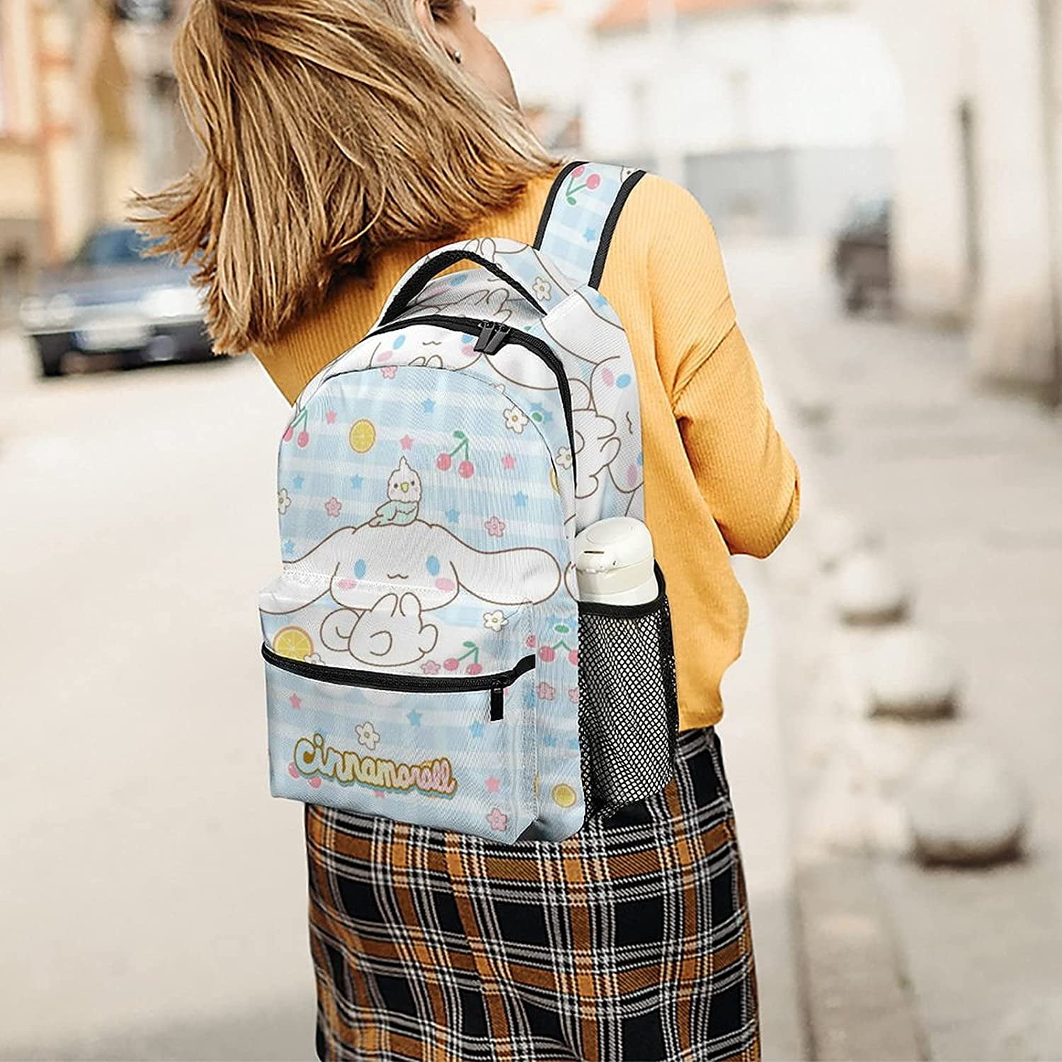 Cool Unisex Lightweight Cinnamoroll Polyester School Backpack
