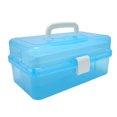 thumbnail image 2 of 3 Layers Transparent Portable Storage Box Multipurpose Lightweight Case for Art and Craft Traveling, 2 of 7