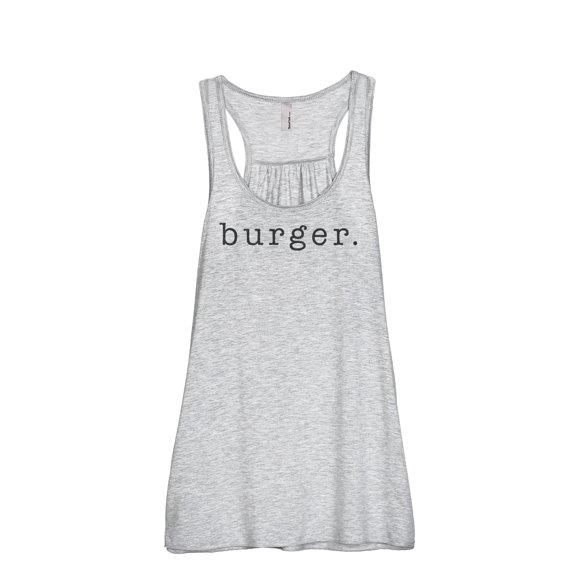 Thread Tank Burger Women's Sleeveless Flowy Racerback Tank Top Sport Grey Large