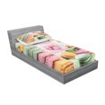 thumbnail image 3 of Colorful Bedding Set with Sheet & Covers, Traditional French Desert Macaroons Themed Collage with Coffee Gourmet Print, Printed Bedroom Decor 2 Shams, 4 Sizes, Multicolor, by Ambesonne, 3 of 3