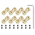 thumbnail image 1 of Conector de acoplamiento de eje de latón Uxcell 2mm a 2mm, acoplador de eje de motor, adaptador de manguito rígido, 8 piezas, 1 of 7