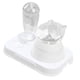 thumbnail image 2 of Comedero/bebedero para gatos y perros con botella de agua desmontable de 500 ml. Blanco, 2 of 9